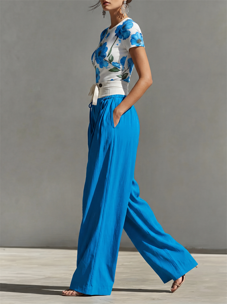 Yeezzi Women's Fashion Patchwo - Palazzo Pant Wide 리뷰 및 가격