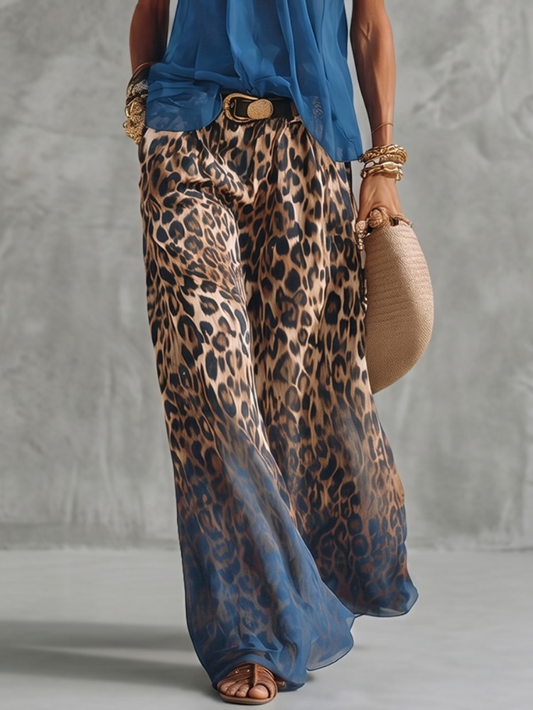 Yeezzi Women's Fashion Gradien - Palazzo Pant Wide 리뷰 및 가격