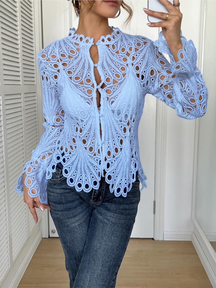 White Lace Shirt For Women Fas - Summer Holiday Clothing Women 리뷰 및 가격