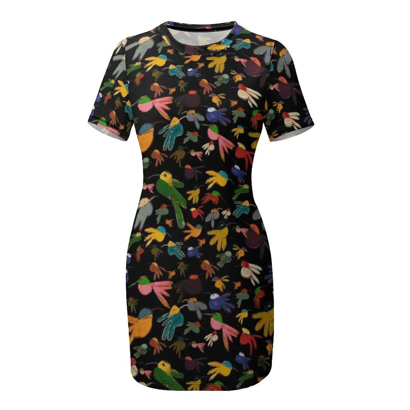 Multicolor Hummingbirds on Bla - Summer Clothing Online 리뷰 및 가격
