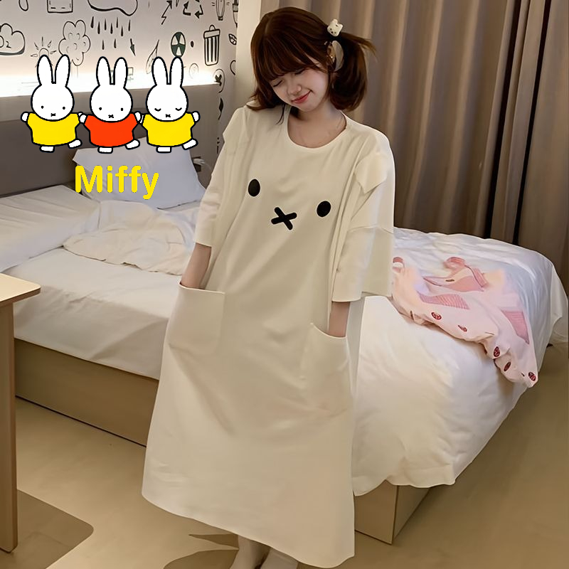 Kawaii Miffy Sleeping Dress Cu - Summer Away Clothing 리뷰 및 가격