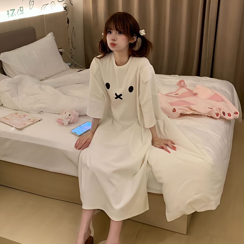 Kawaii Miffy Sleeping Dress Cu - Summer Away Clothing 리뷰 및 가격