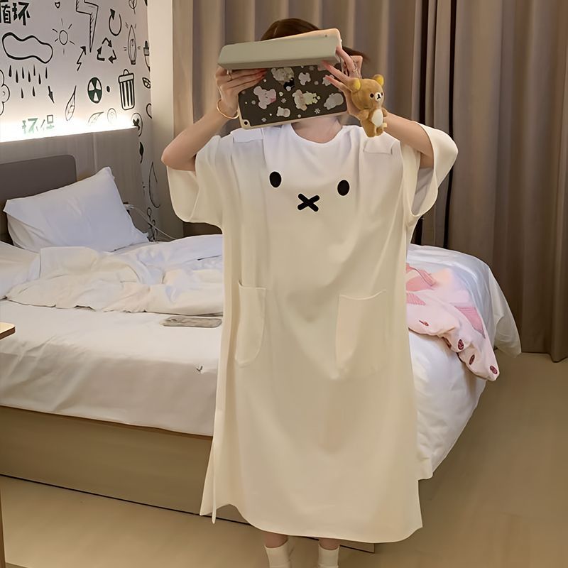 Kawaii Miffy Sleeping Dress Cu - Summer Away Clothing 리뷰 및 가격