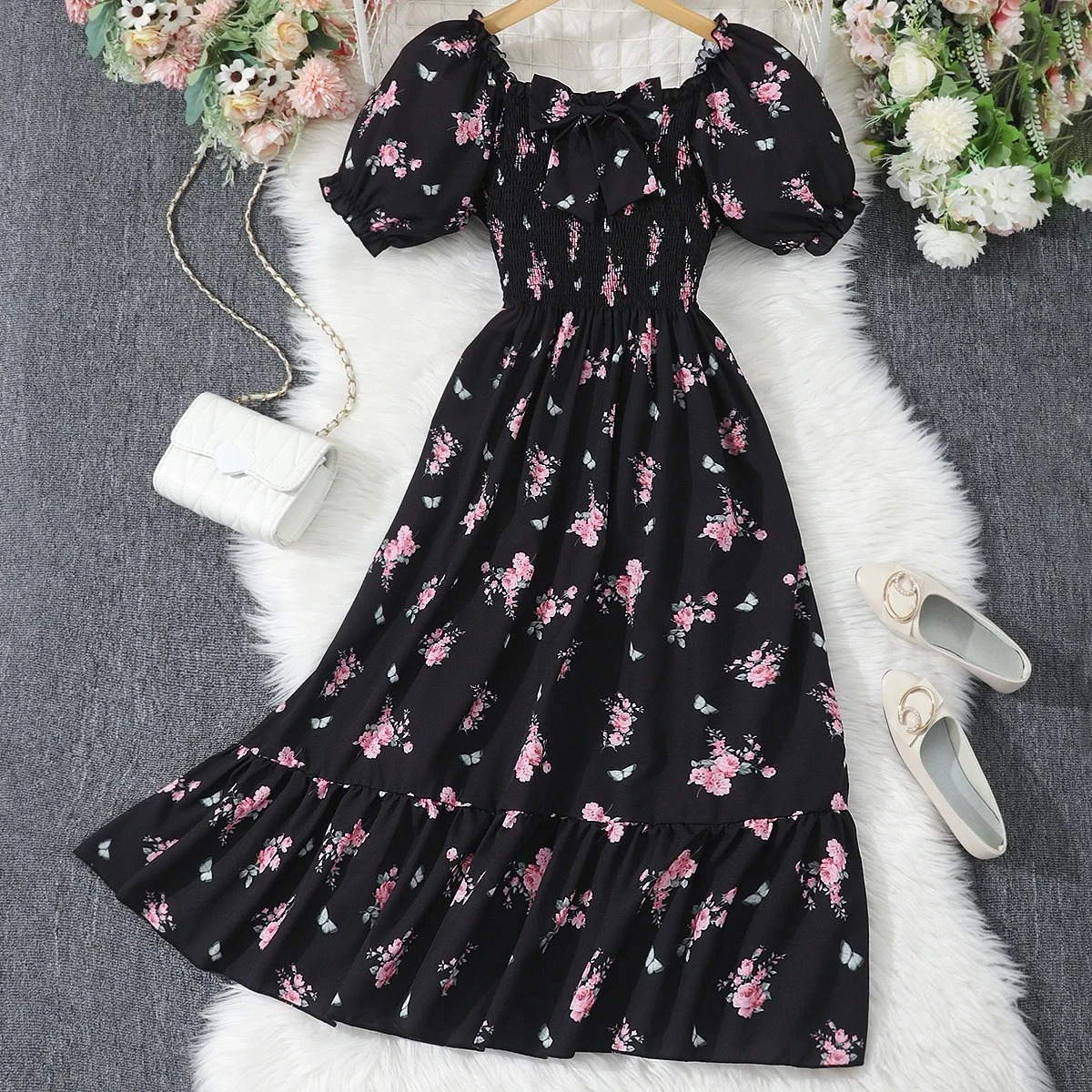 Teen Girl Floral Long Dress Su - Summer Clothing For Teen Girls 리뷰 및 가격