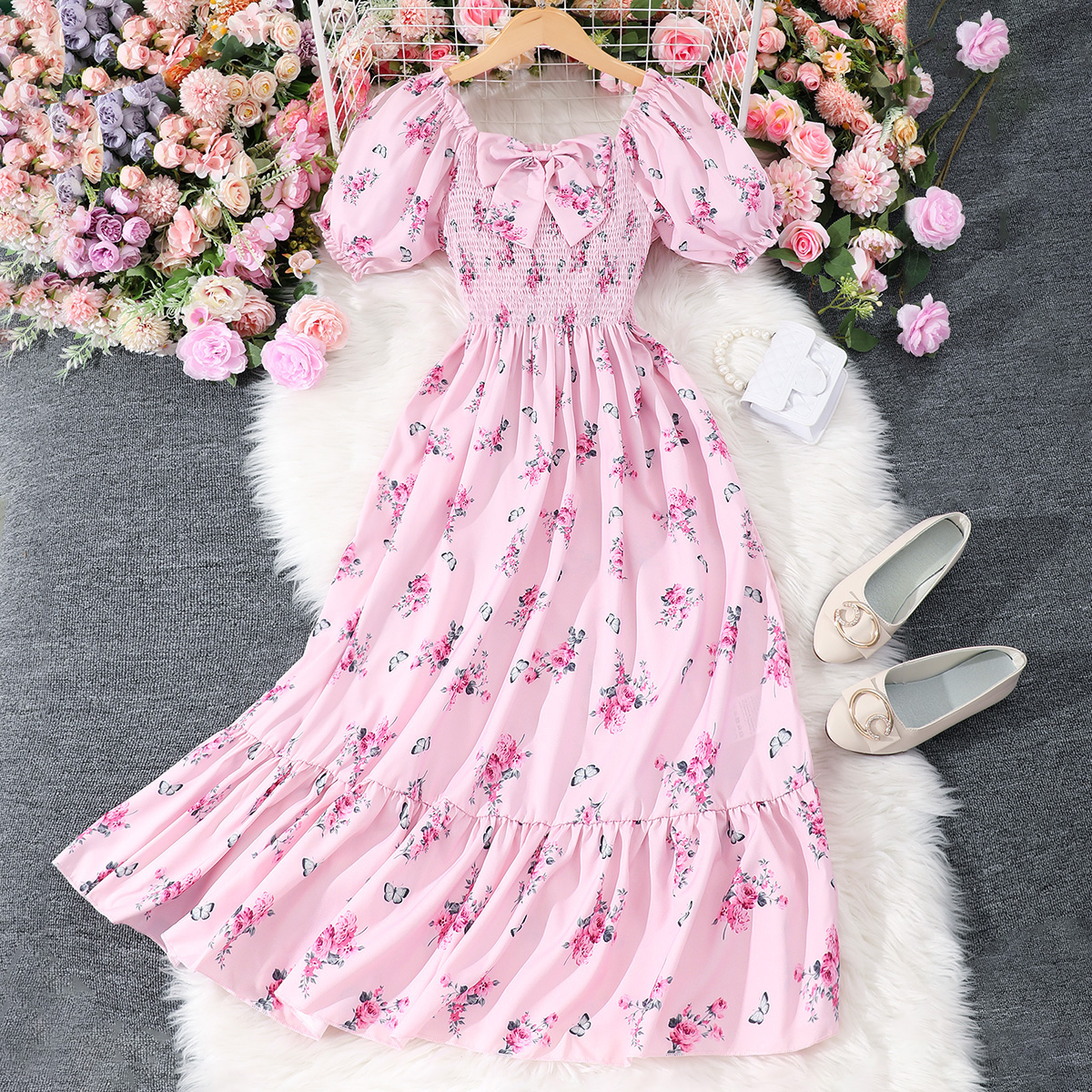 Teen Girl Floral Long Dress Su - Summer Clothing For Teen Girls 리뷰 및 가격