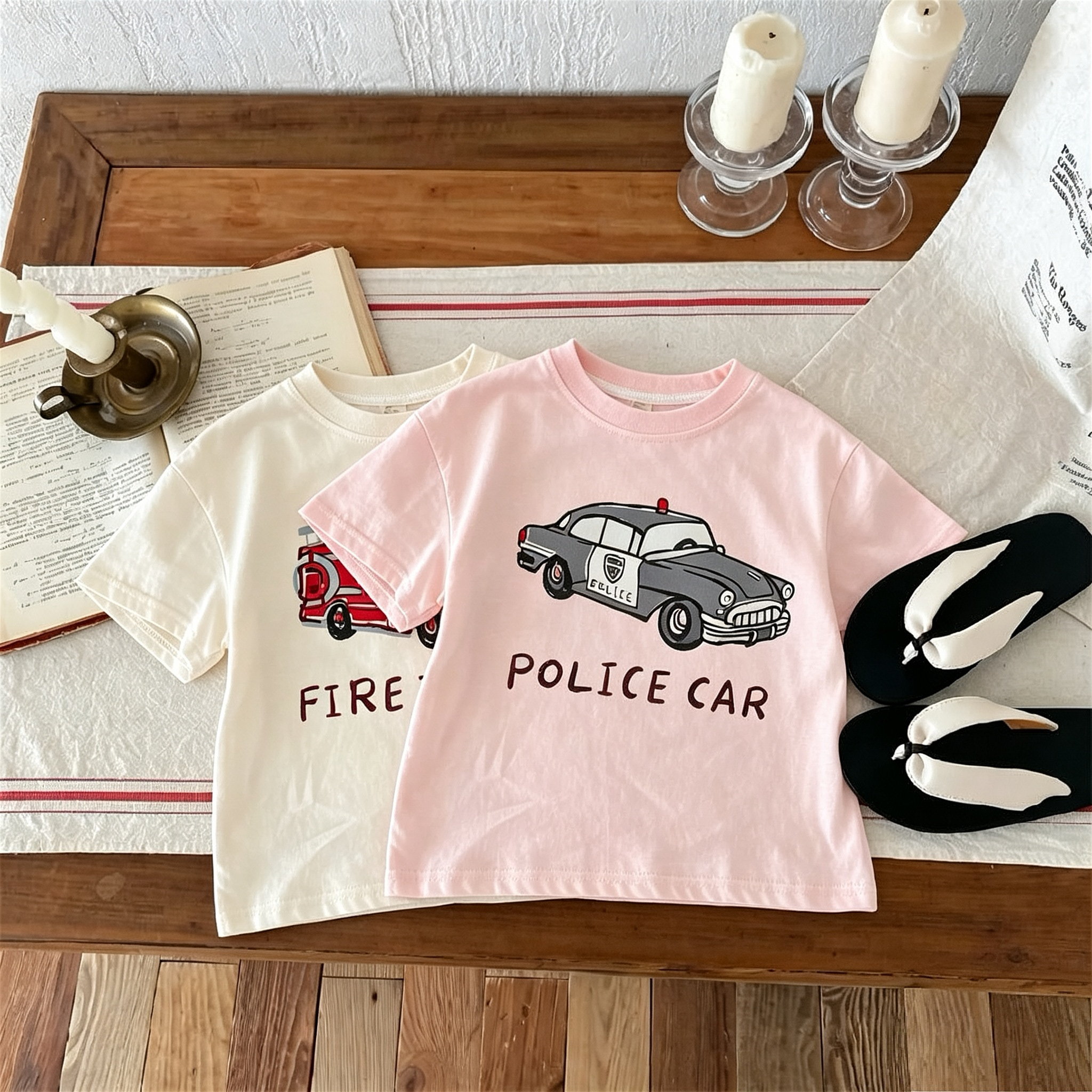 Printed Car Boys Girls T-shirt - Summer Clothing Boutiques 리뷰 및 가격