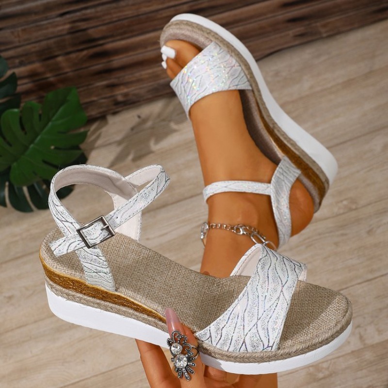 Wedge Sandals for Women White  - Espadrille Sandal Women 리뷰 및 가격